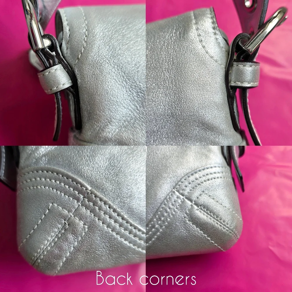 🅢🅞🅛🅓 Coach Y2k Goat Suede Flap Shoulder Bag - Picture 12 of 16